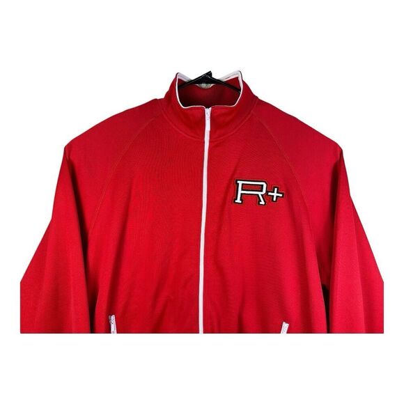 Rocawear R+ logo zipper up track jacket Red men's 3XL Big & Tall Embroidered - Picture 2 of 13